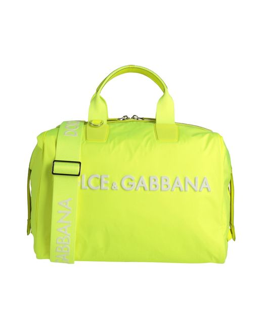 Dolce & Gabbana Yellow Duffel Bags for men