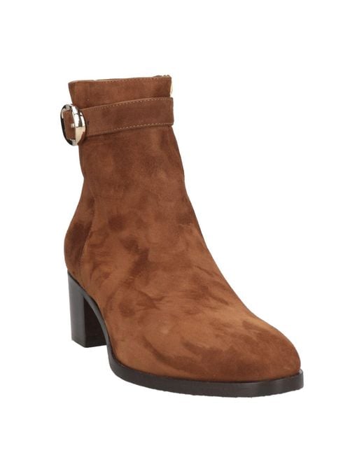 Calpierre Brown Ankle Boots Leather