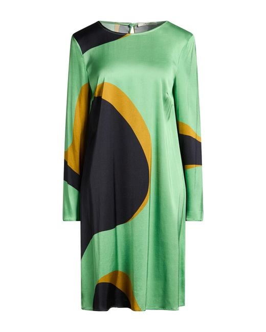 Maliparmi Green Mini Dress Viscose, Elastane