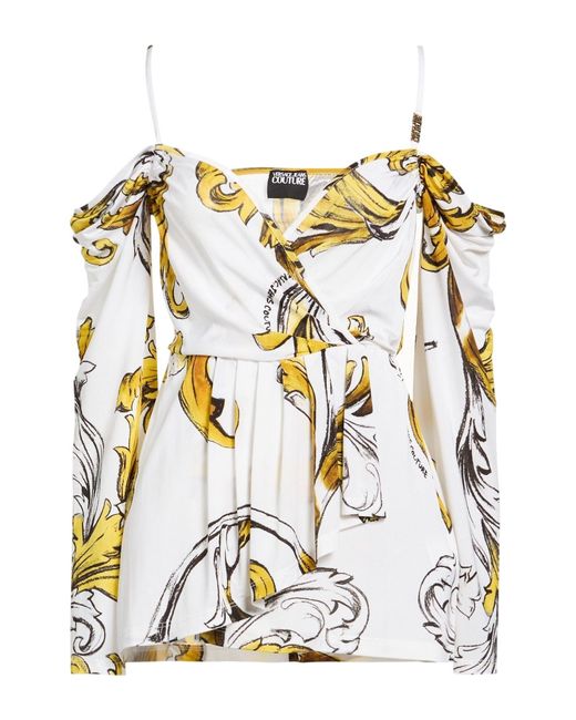 Versace Jeans Couture White Top Viscose, Elastane