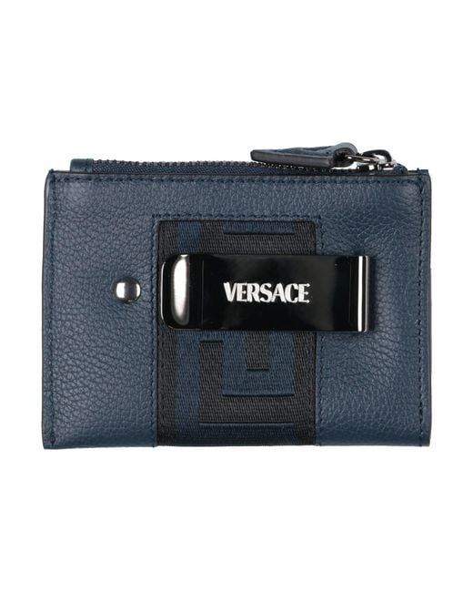 Tarjetero Versace de hombre de color Blue