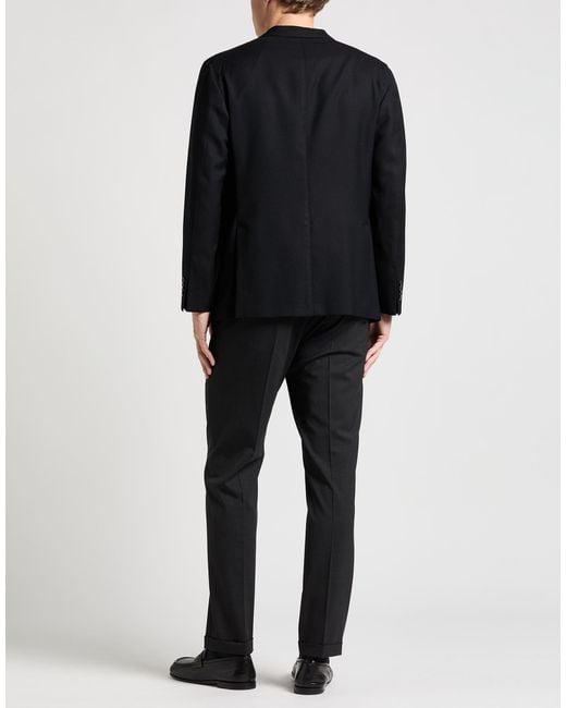 Boglioli Black Blazer Virgin Wool for men
