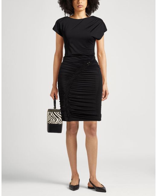 Patrizia Pepe Black Essential Midi Dress Polyester, Elastane