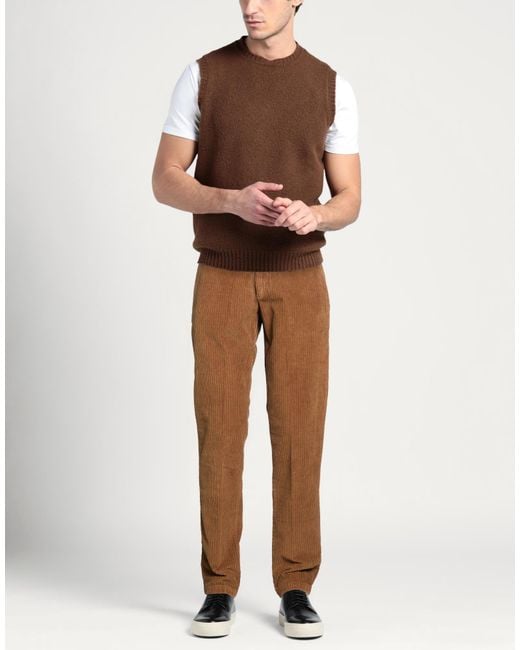 Briglia 1949 Brown Pants Cotton, Elastane for men