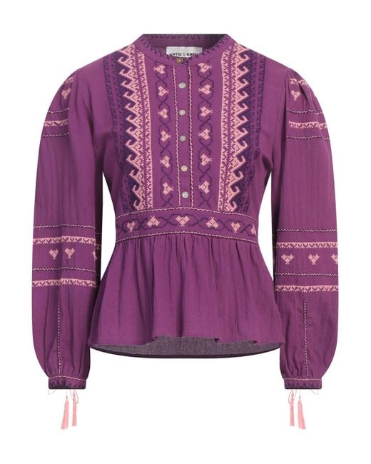 Top Antik Batik de color Purple