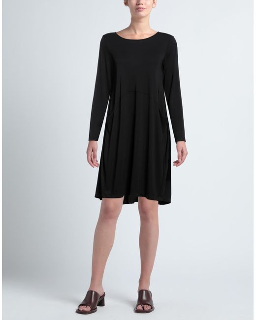 Diana Gallesi Black Midi Dress Polyester