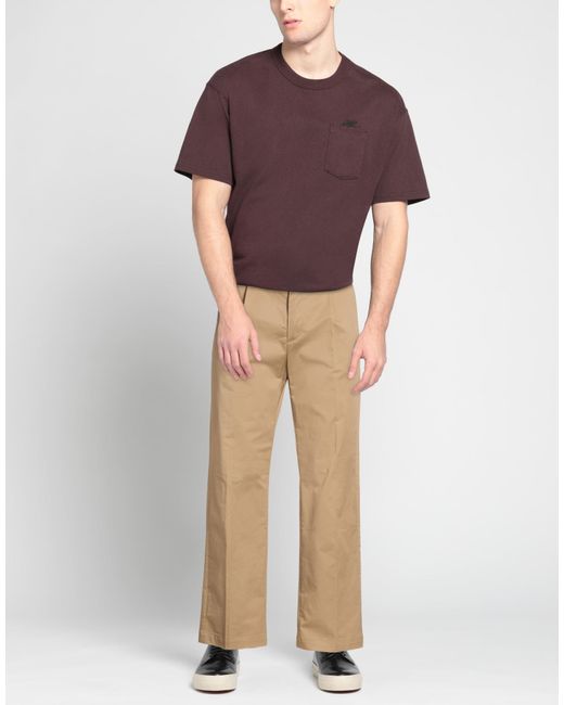 People Natural Camel Pants Cotton, Elastane for men