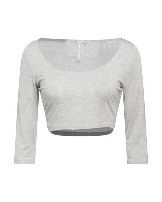 Norma Kamali Gray Top
