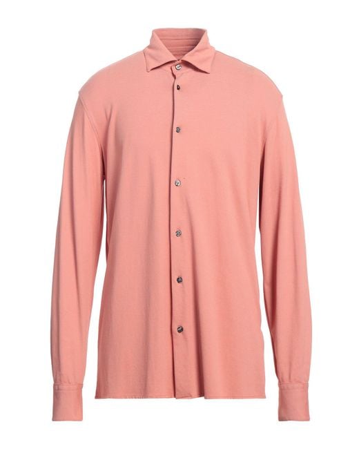 Rrd Pink Shirt Cotton, Polyamide, Elastane for men