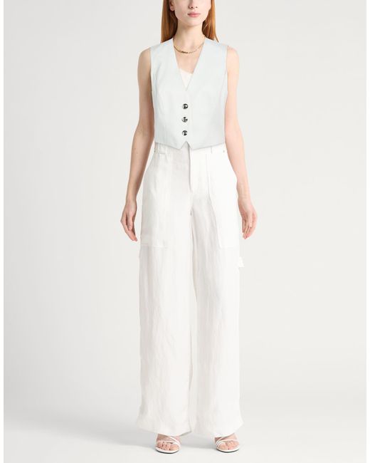 HUGO White Light Tailored Vest Polyester, Viscose, Metallic Fiber, Polyamide, Elastane