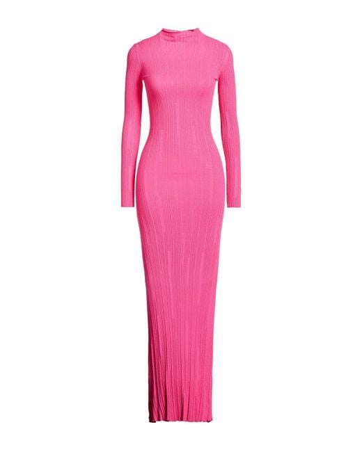 Jacquemus Pink Maxi Dress Viscose, Polyester
