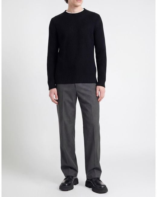 PHILOTINTO Black Sweater Merino Wool, Acrylic for men