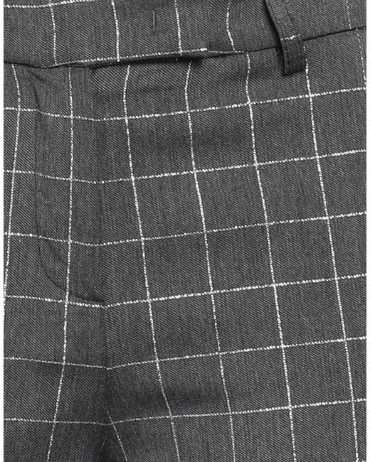 Brand Unique Gray Pants Polyester, Viscose, Elastane