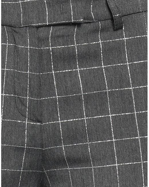 Brand Unique Gray Pants Polyester, Viscose, Elastane