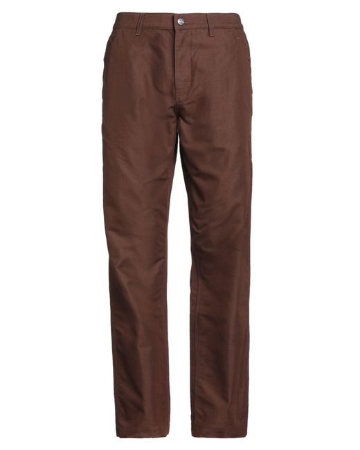 Ferragamo Brown Chocolate Pants Cotton, Polyamide for men