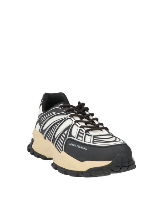 ARMANI EXCHANGE White Sneakers Polyester, Polyurethane for men