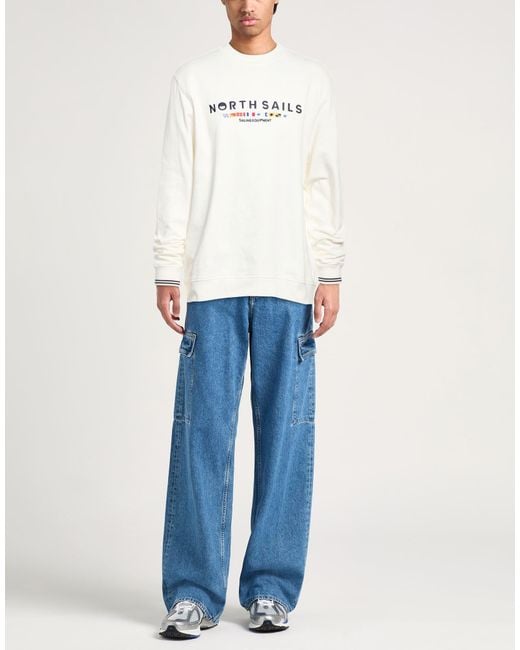North Sails White Sweatshirt Cotton for men