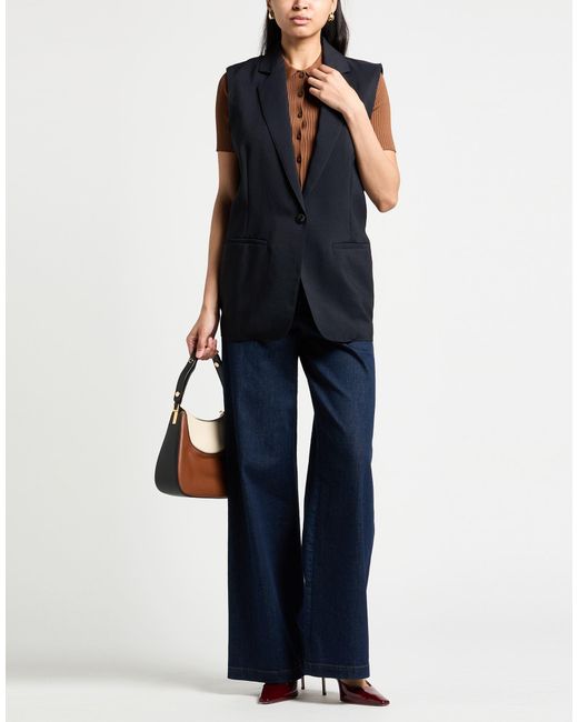 Moorer Black Midnight Blazer Viscose