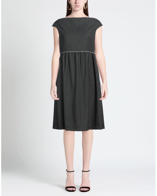 ALESSIA SANTI Black Midi-Kleid