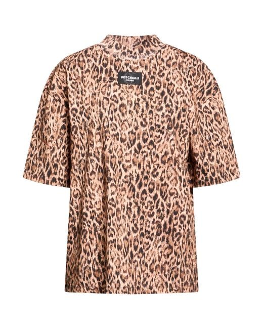 Just Cavalli Pink Camel T-Shirt Cotton