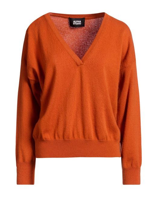 Pullover Alpha Studio de color Orange