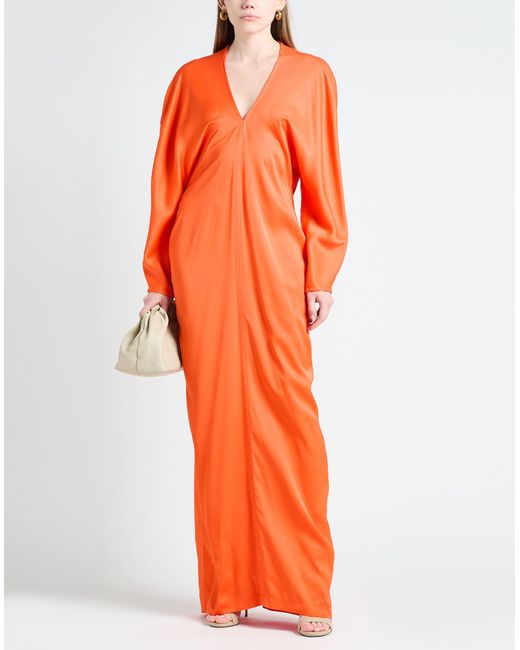 Ferragamo Orange Maxi-Kleid
