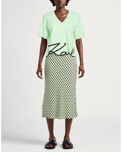 Karl Lagerfeld Green T-Shirt Organic Cotton