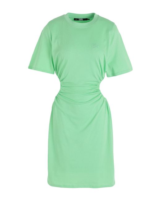 Karl Lagerfeld Green Jersey Cut-out Dress