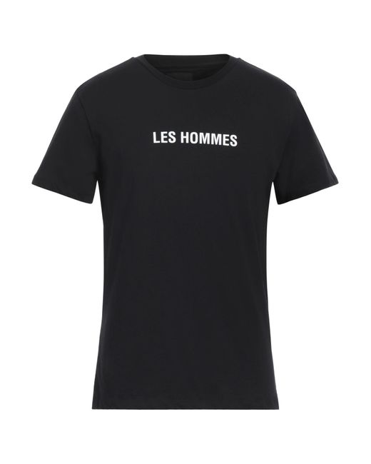 T-shirt di Les Hommes in Black da Uomo
