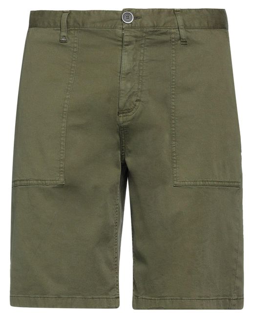 Berna Green Military Shorts & Bermuda Shorts Cotton, Linen, Elastane for men