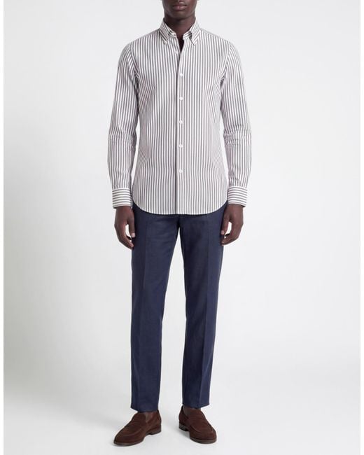 Finamore 1925 Blue Shirt Cotton for men