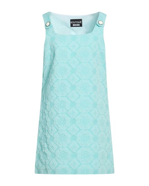 Boutique Moschino Blue Mini Dress Cotton, Polyamide