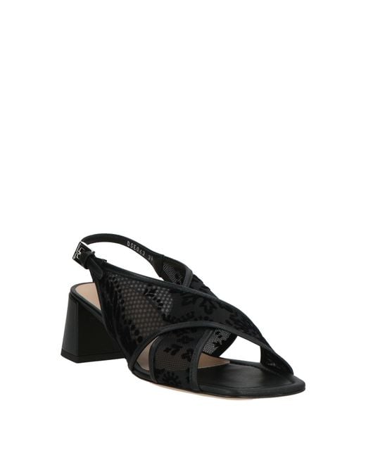 Baldinini Black Sandals Textile Fibers