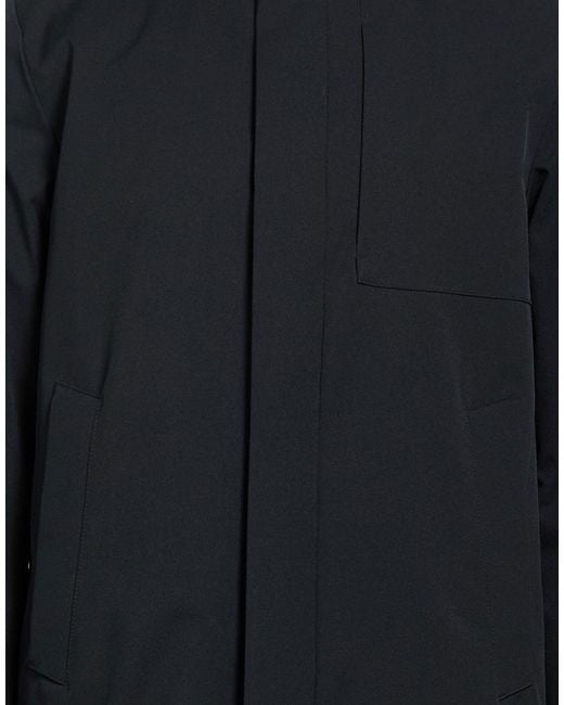 Woolrich Blue Midnight Coat Polyester, Elastane for men