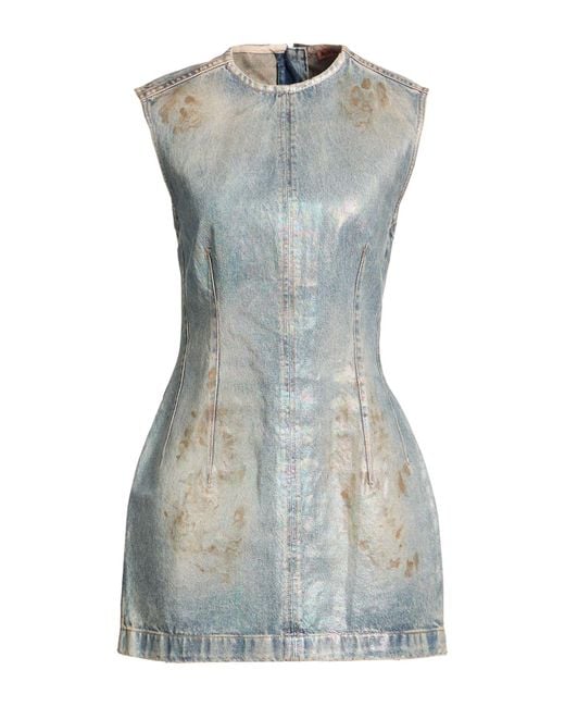 Acne Blue Mini Dress Cotton