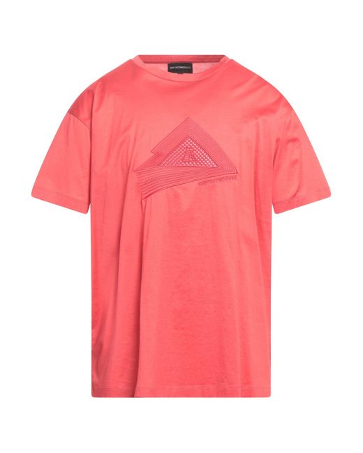 Emporio Armani Pink T-shirt for men