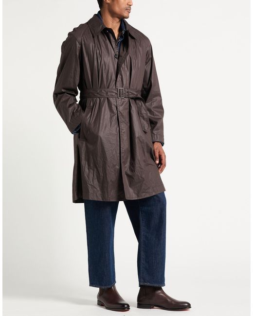 Ferragamo Gray Overcoat & Trench Coat Cotton for men