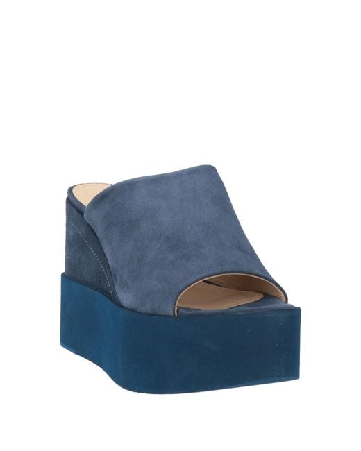 Paloma Barceló Blue Gin Sandals Leather