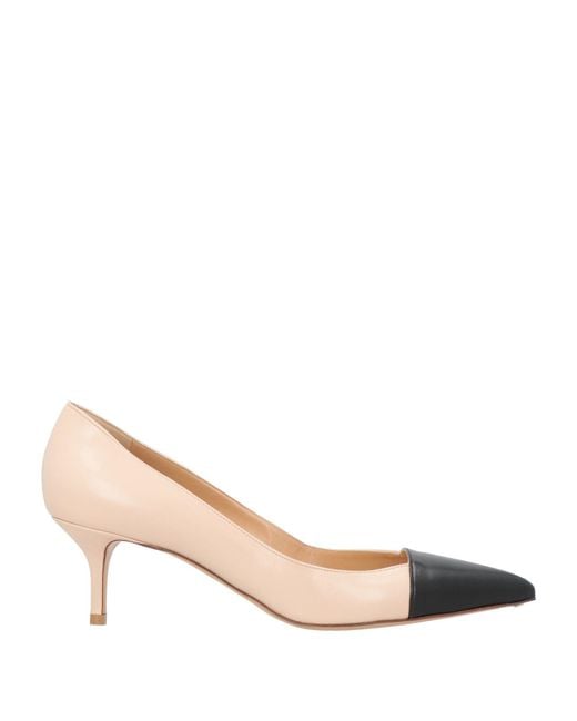 Francesco Russo Natural Blush Pumps Leather