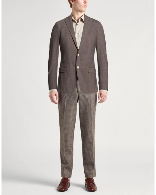 Eleventy Brown Blazer Polyamide, Wool, Elastane for men