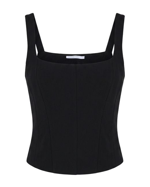 Patrizia Pepe Black Top Polyester, Elastane
