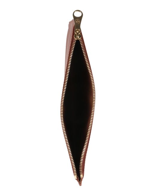 Il Bisonte Red Tan Pouch Leather