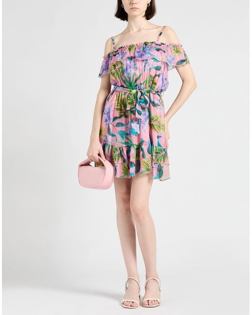 Liu Jo White Mini Dress Viscose, Silk