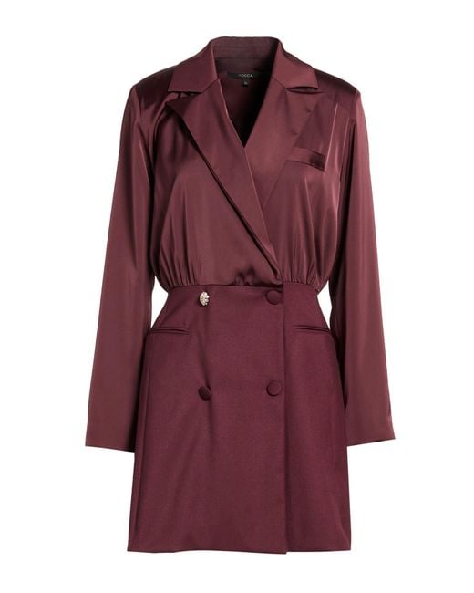 Kocca Purple Mini Dress Polyester, Viscose, Elastane