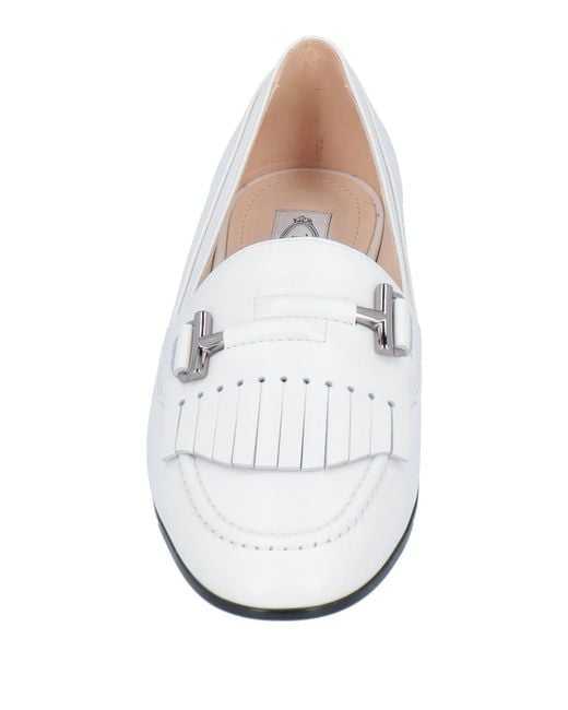 Tod's White Loafers