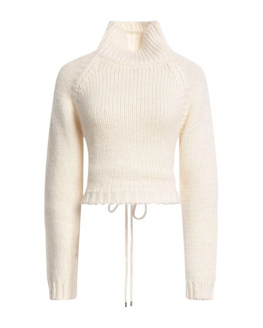 Maje White Ivory Turtleneck Acrylic, Alpaca Wool, Wool
