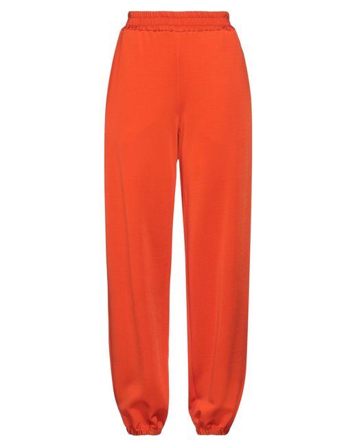 Jil Sander Red Pants Viscose, Virgin Wool, Polyamide, Elastane
