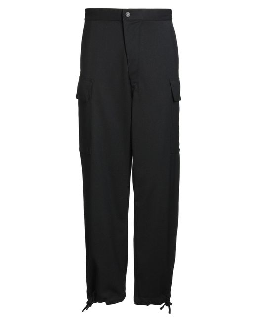 Grifoni Black Pants Polyester, Virgin Wool, Elastane for men