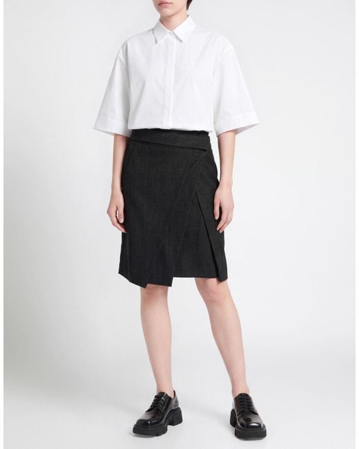 Moorer Blue Mini Skirt Wool, Polyester, Polyamide, Cotton, Cashmere