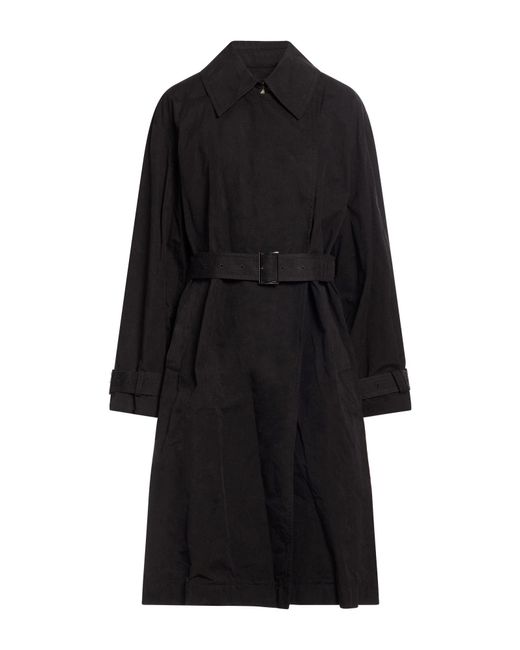 Tod's Black Overcoat & Trench Coat Cotton, Polyester, Polyamide